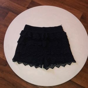 lace material shorts